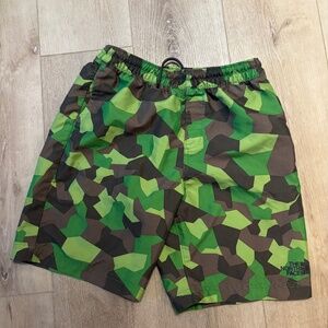 The North Face Kids Green Camo Shorts